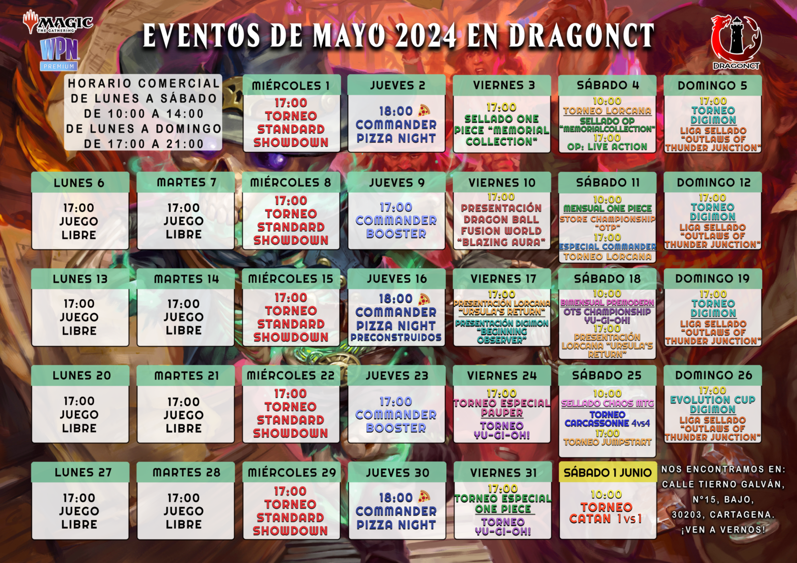CALENDARIO DE EVENTOS MAYO 2024