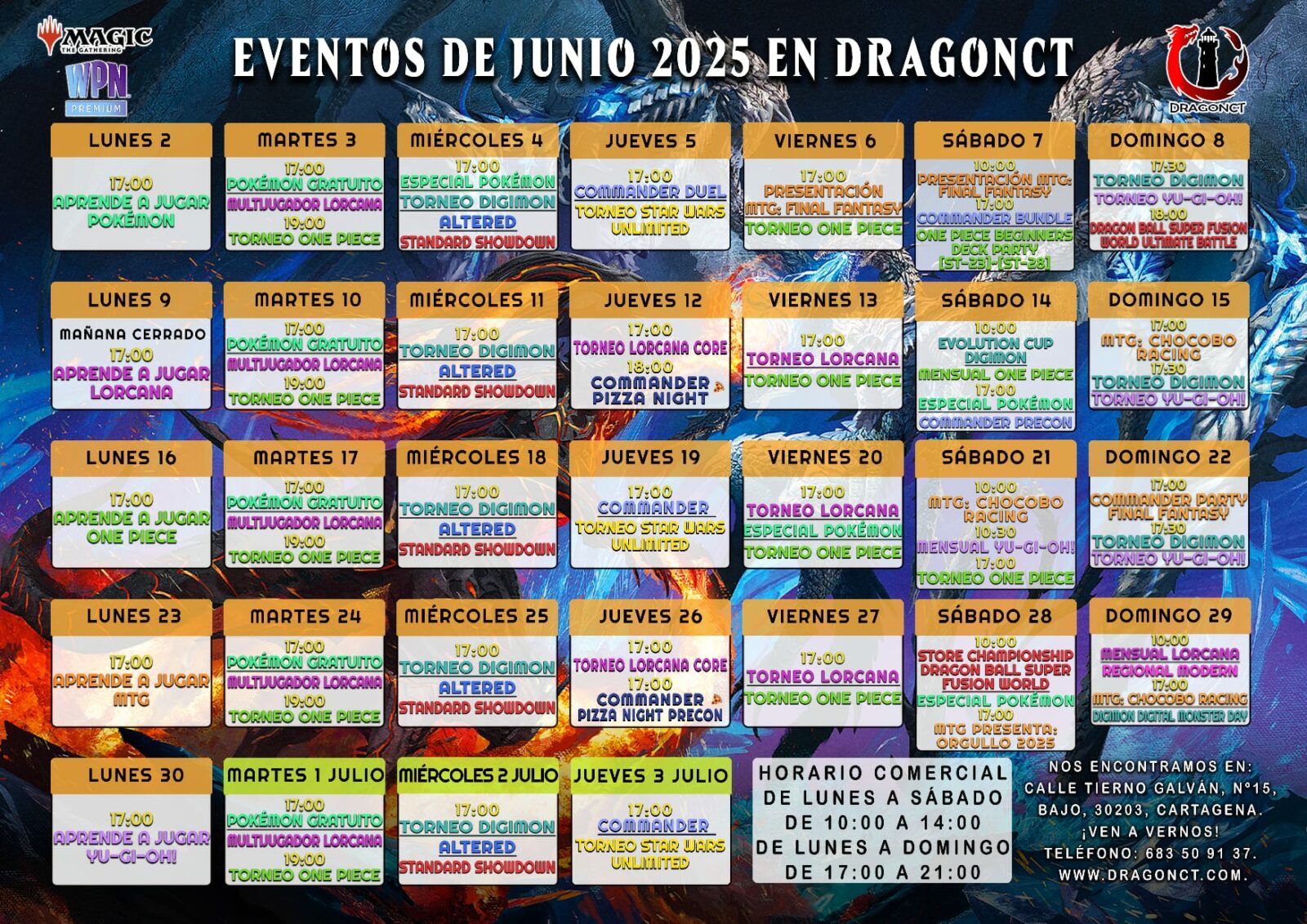 CALENDARIO DE EVENTOS JUNIO 2025
